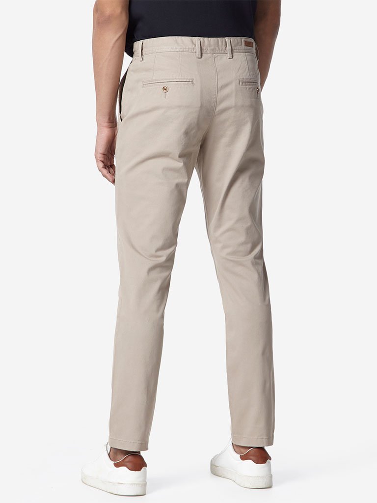 Ascot Beige Slim Fit Chinos