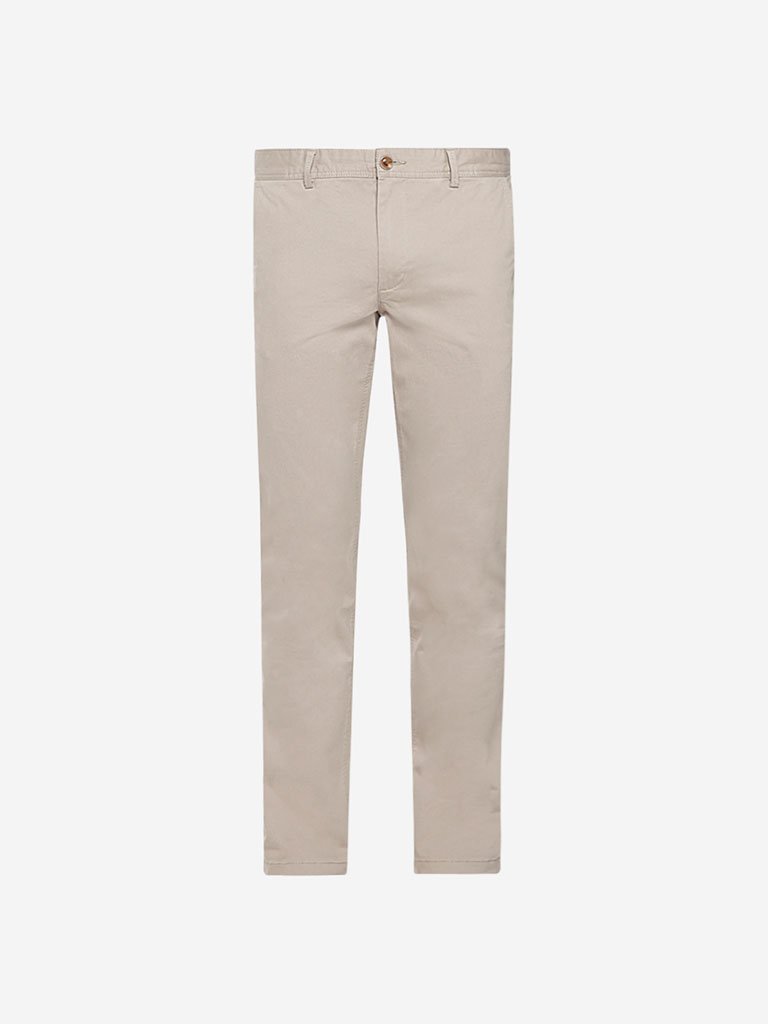 Ascot Beige Slim Fit Chinos