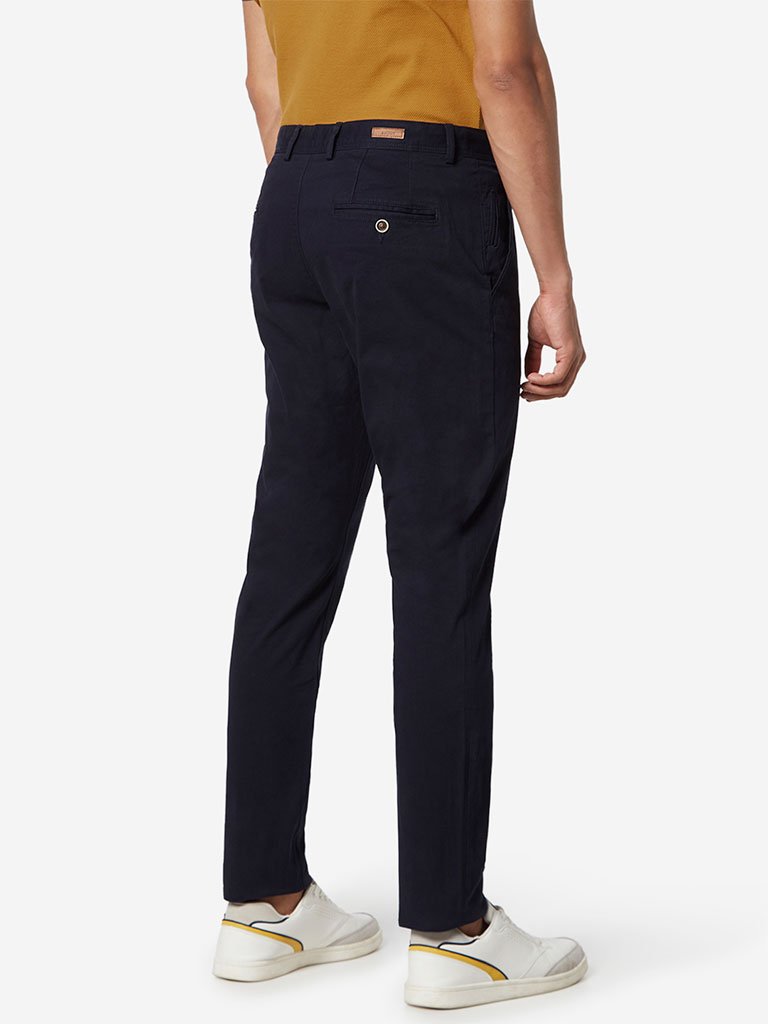 Ascot Navy Slim Fit Chinos