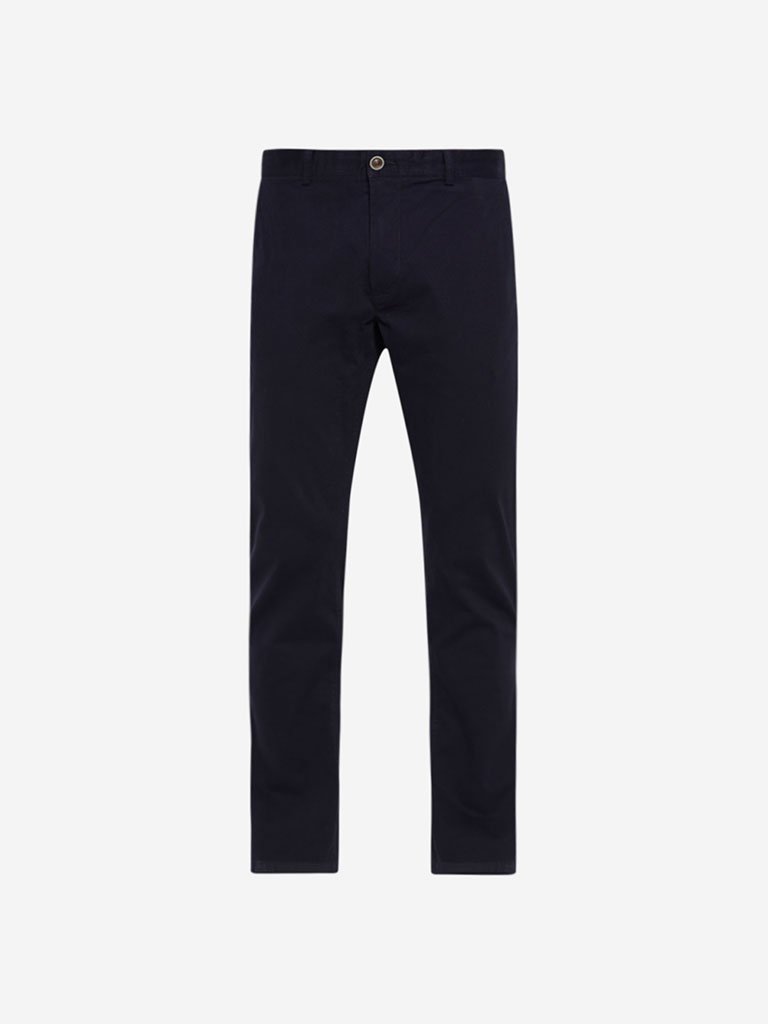 Ascot Navy Slim Fit Chinos