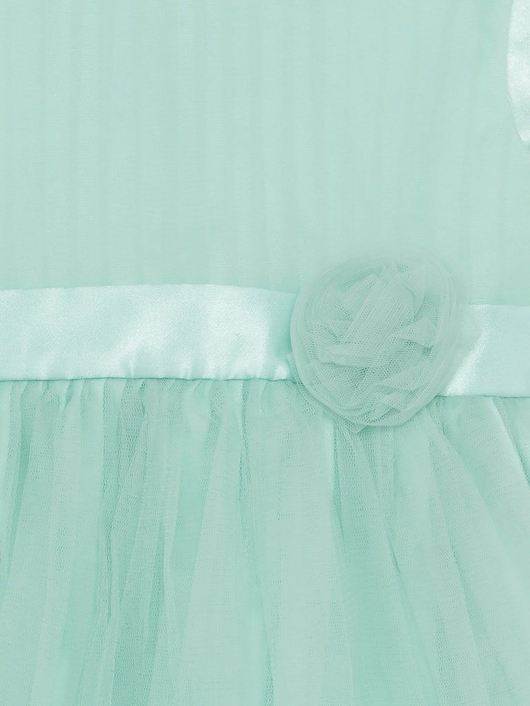 Baby HOP Sea Green Bow-Detailed Dress