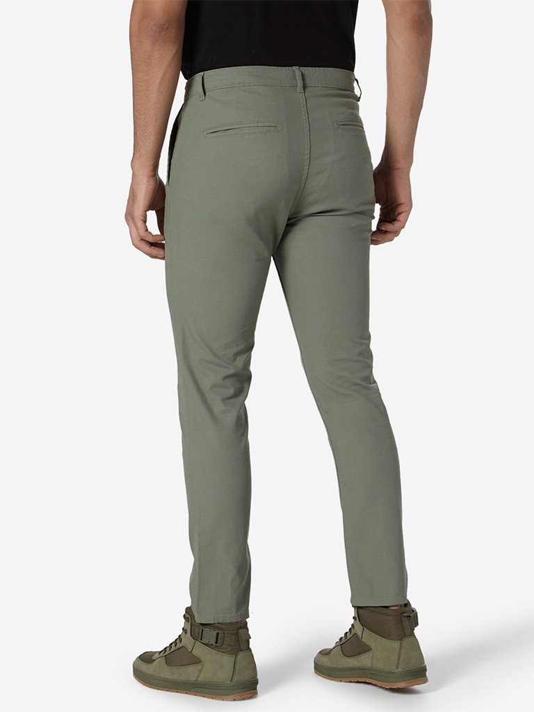 Nuon Light Olive Rocker Skinny Fit Chinos
