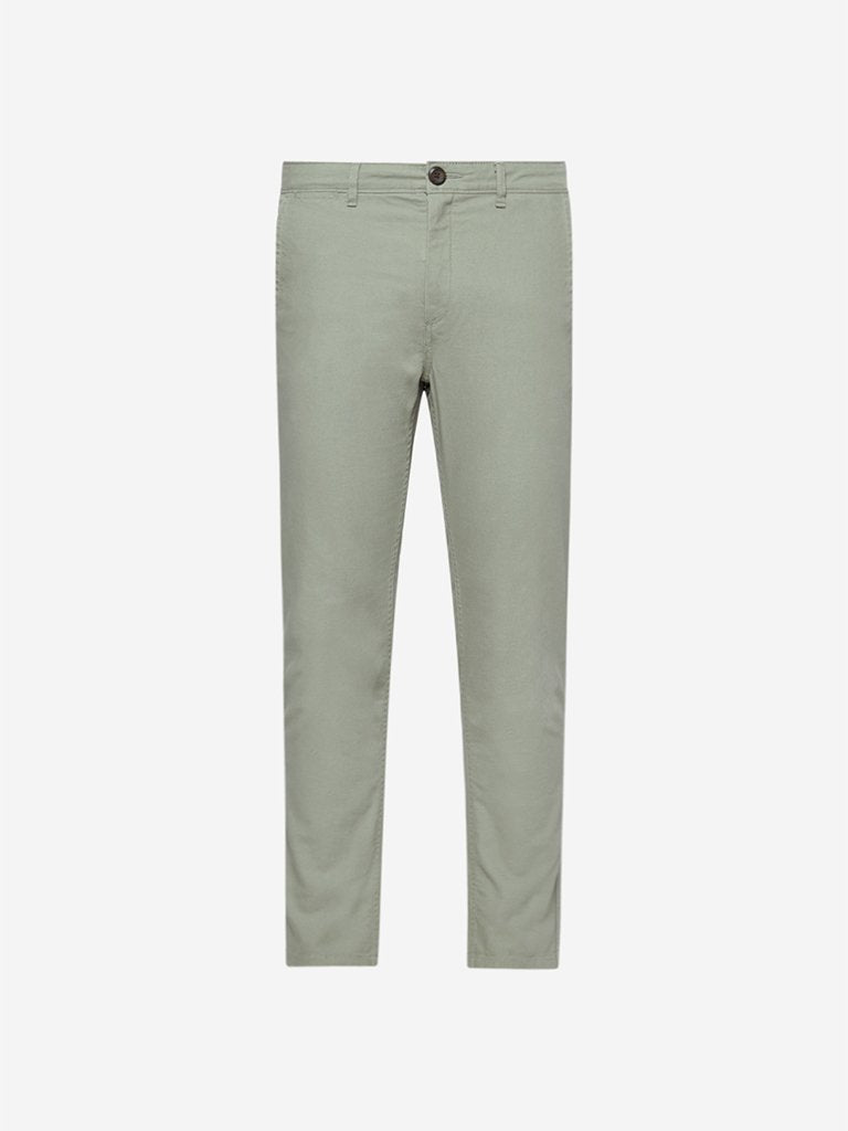 Nuon Light Olive Rocker Skinny Fit Chinos