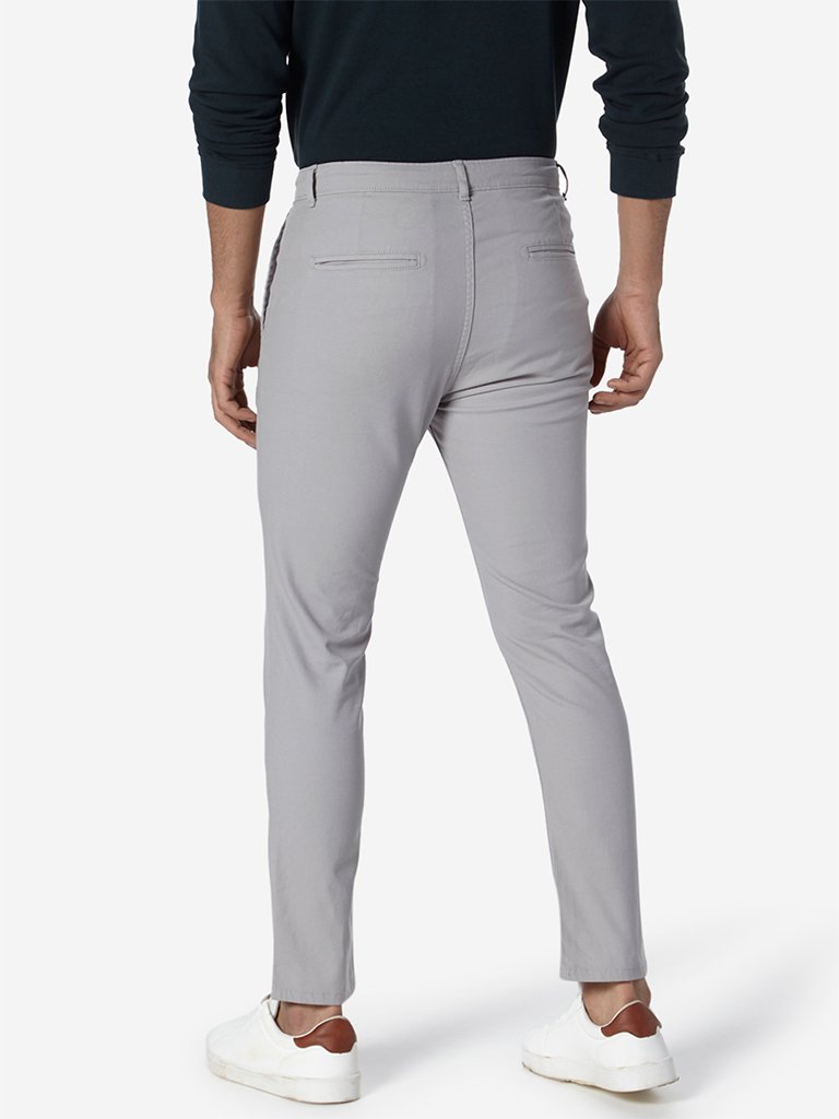 Nuon Light Grey Rocker Skinny Fit Chinos