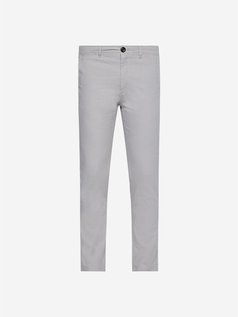 Nuon Light Grey Rocker Skinny Fit Chinos