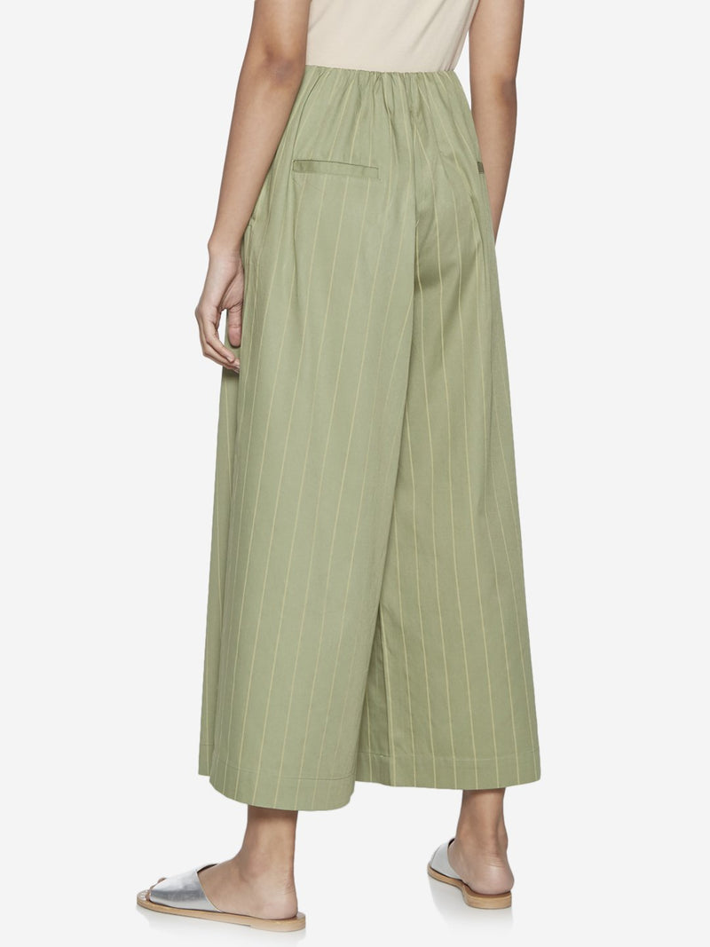 Bombay Paisley Olive Striped Palazzos