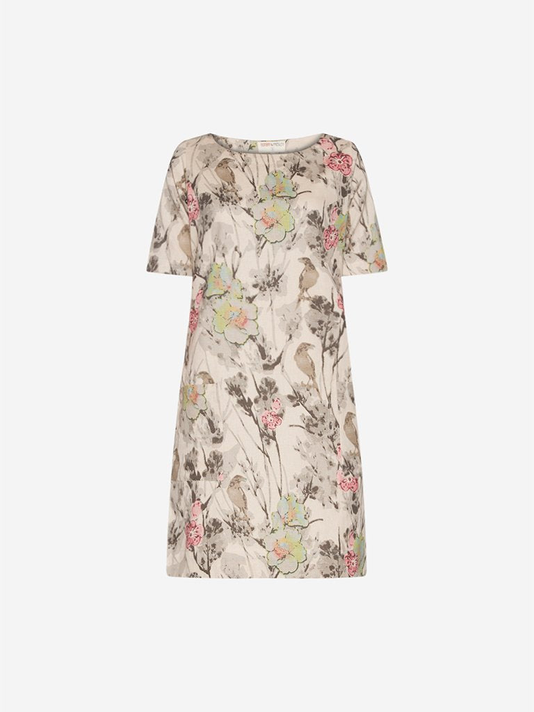 Bombay Paisley Off-White Floral Patterned Dress