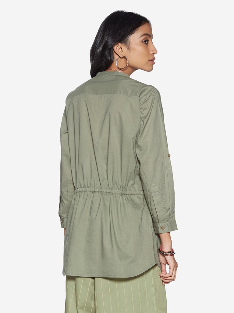 Bombay Paisley Green Pure-Cotton Tunic