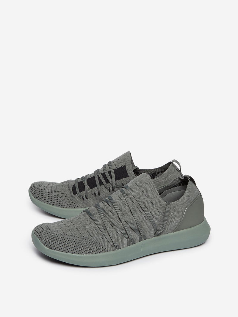 SOLEPLAY Sage-Green Lace Pattern Sneakers