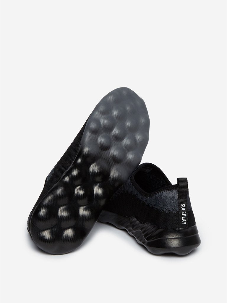 SOLEPLAY Black Shaded Slip-On Sneakers