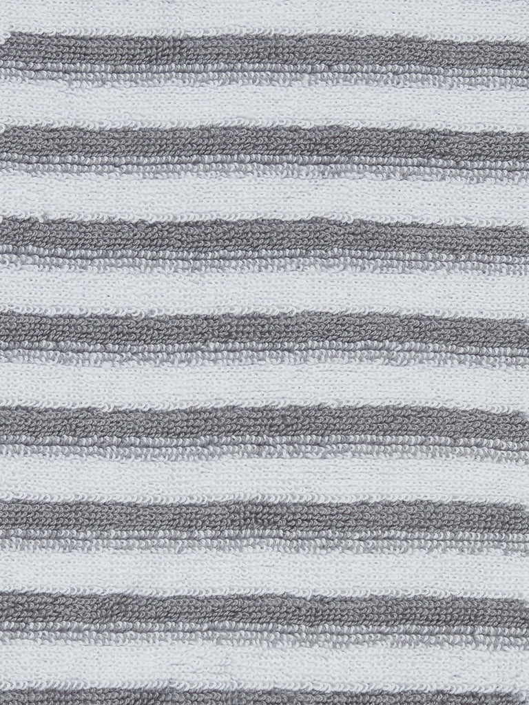Westside Home Grey Striped Tonal Bath Towel