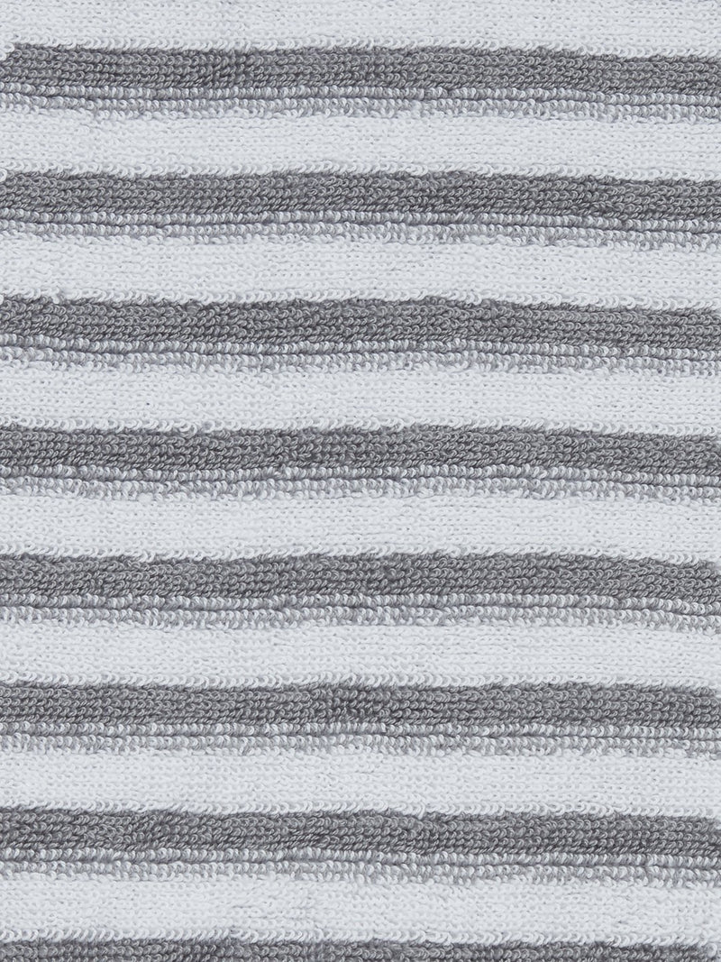 Westside Home Grey Striped Tonal Bath Towel