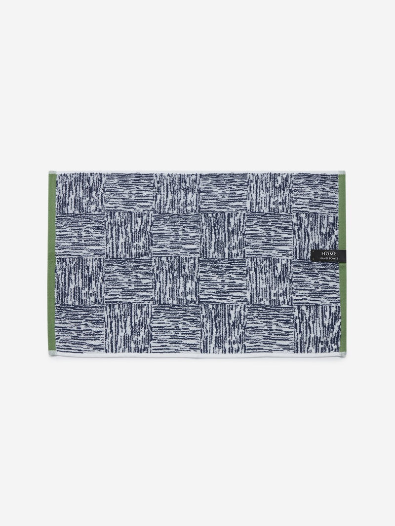 Westside Home Navy Checkered Hand Towel