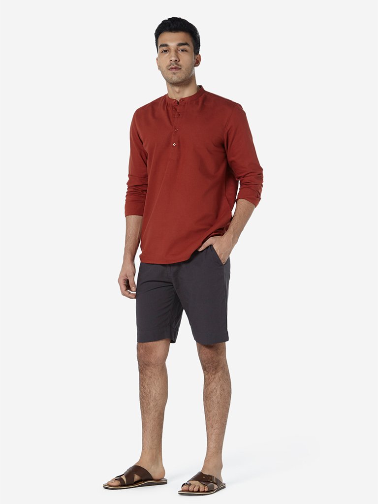 ETA Charcoal Slim Fit Shorts