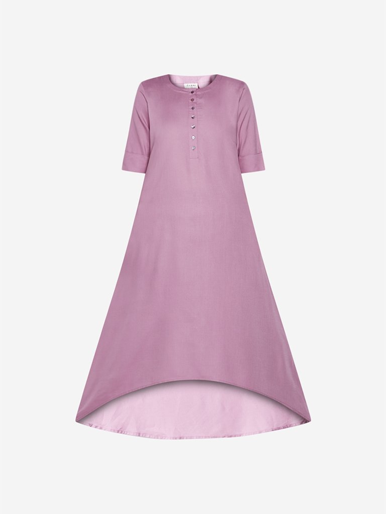 Diza Curve Lilac High-Low Kurta