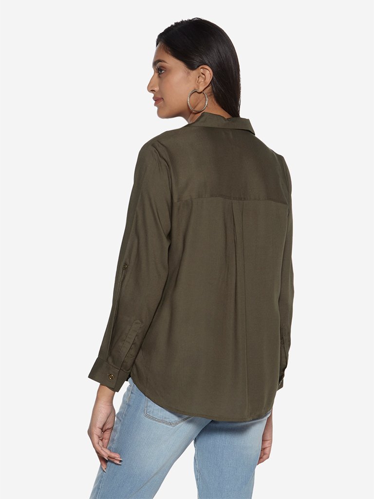 LOV Khaki Teddy Blouse