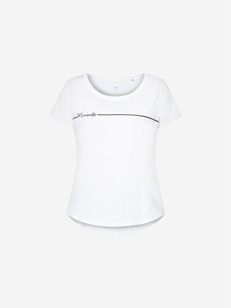 LOV White Printed T-Shirt