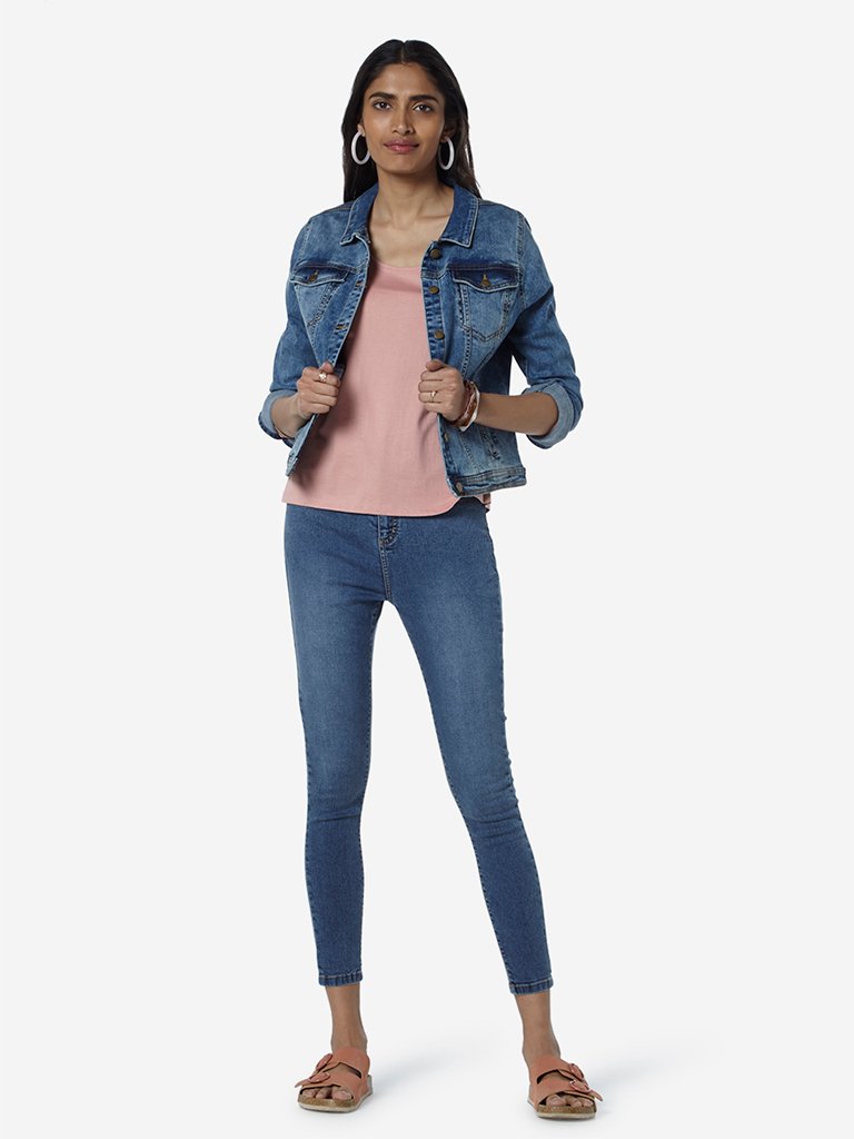 LOV Dull-Pink Pure Cotton Chelsea T-Shirt