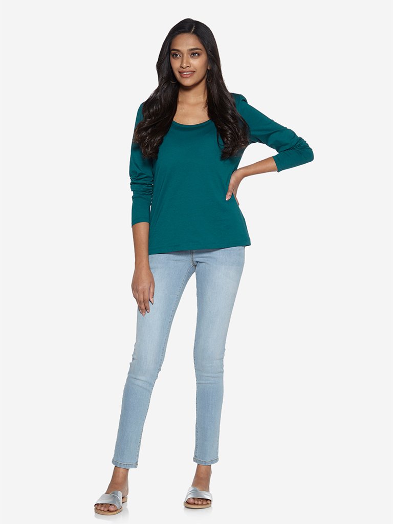 LOV Teal Pure Cotton Chelsea T-Shirt
