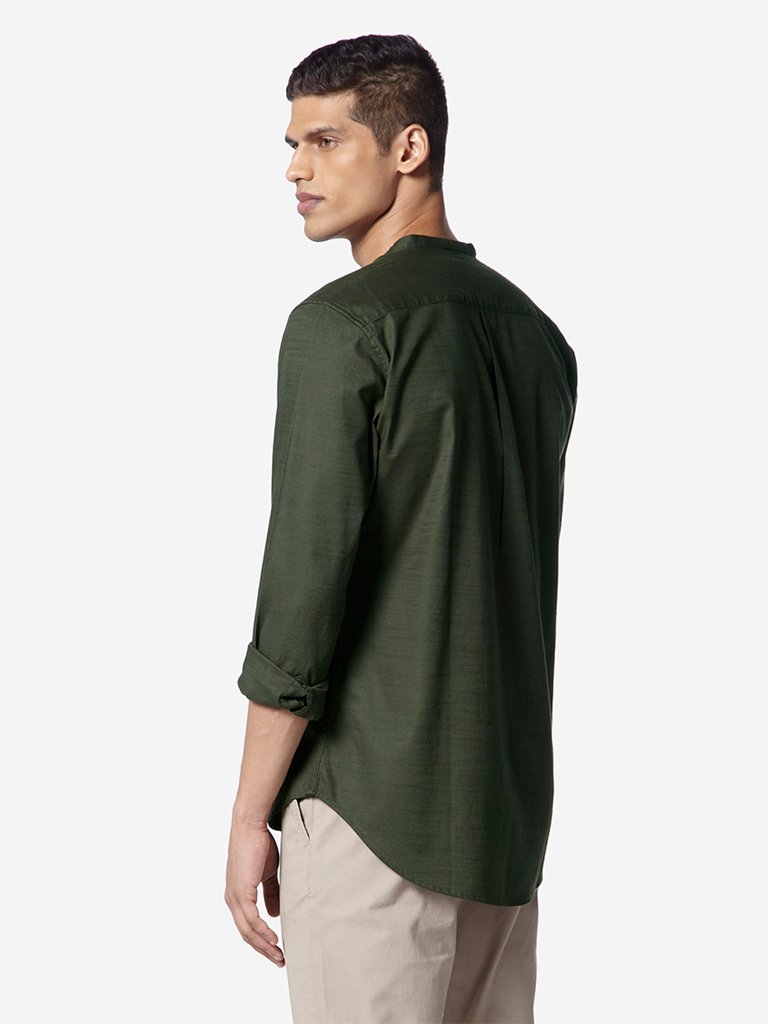 Ascot Olive Tailored Fit Shirt