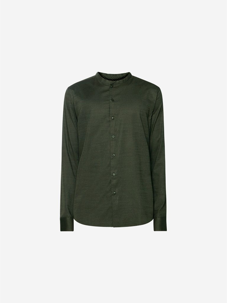 Ascot Olive Tailored Fit Shirt