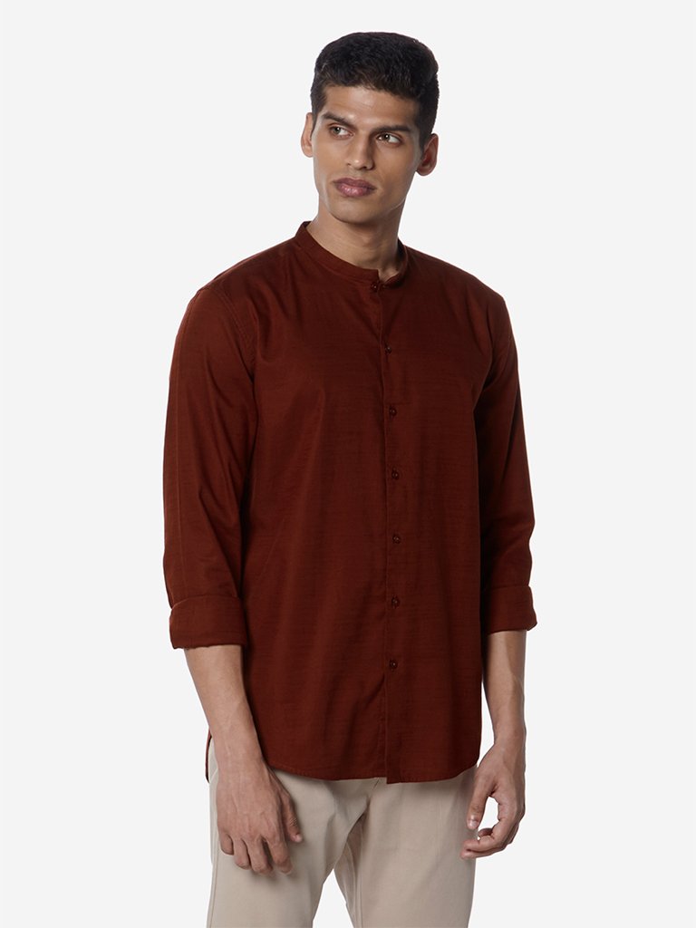 Ascot Rust Tailored Fit Shirt