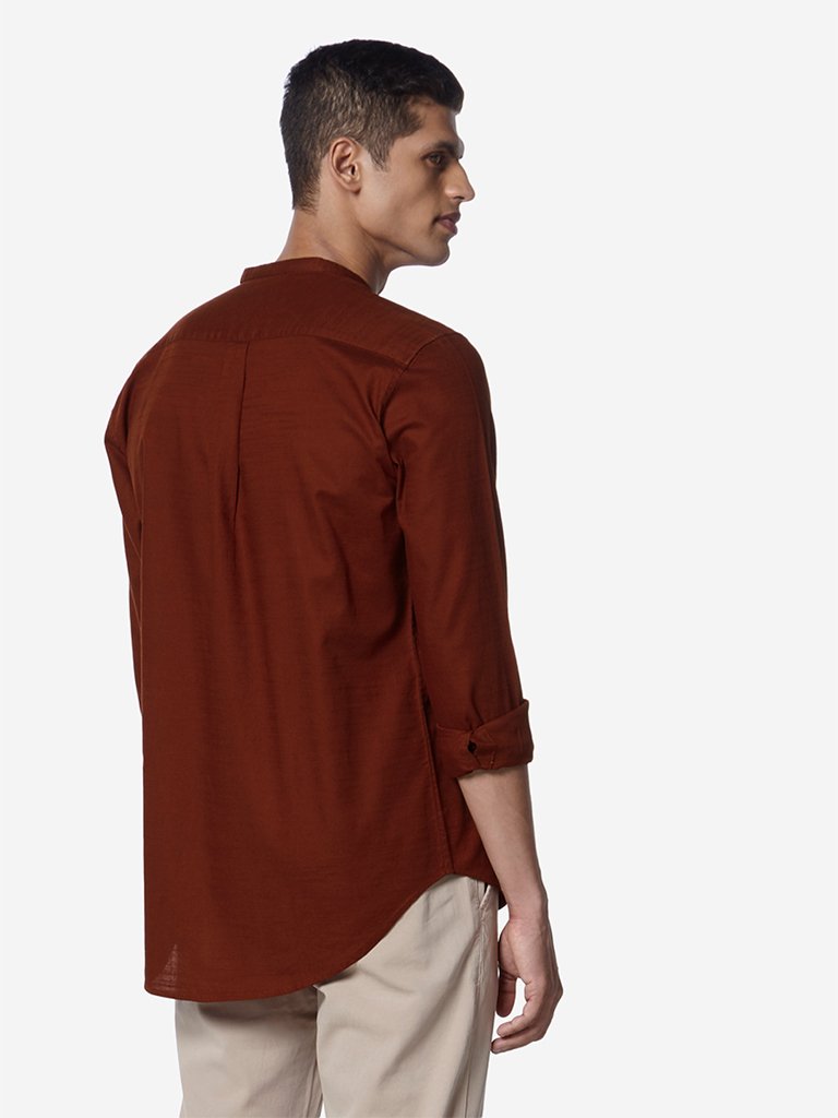 Ascot Rust Tailored Fit Shirt