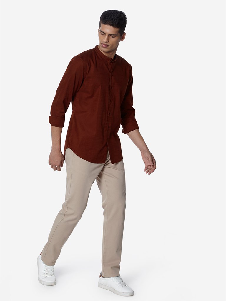 Ascot Rust Tailored Fit Shirt
