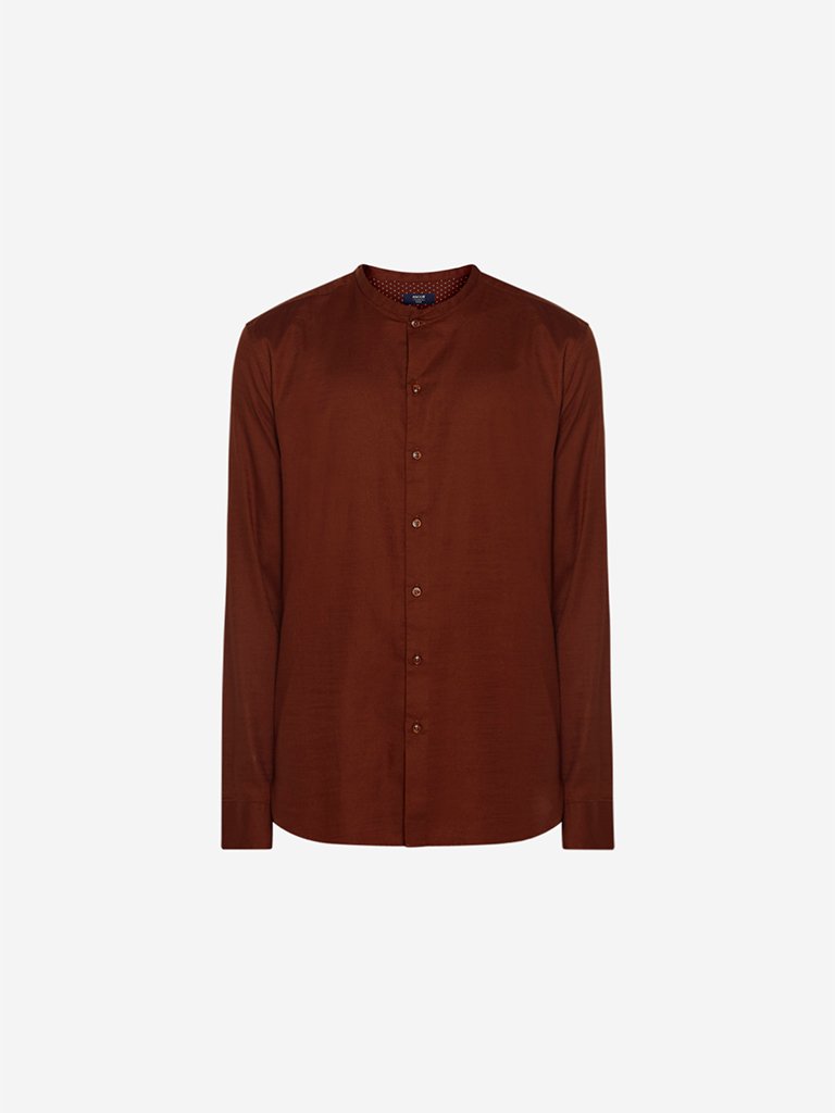 Ascot Rust Tailored Fit Shirt