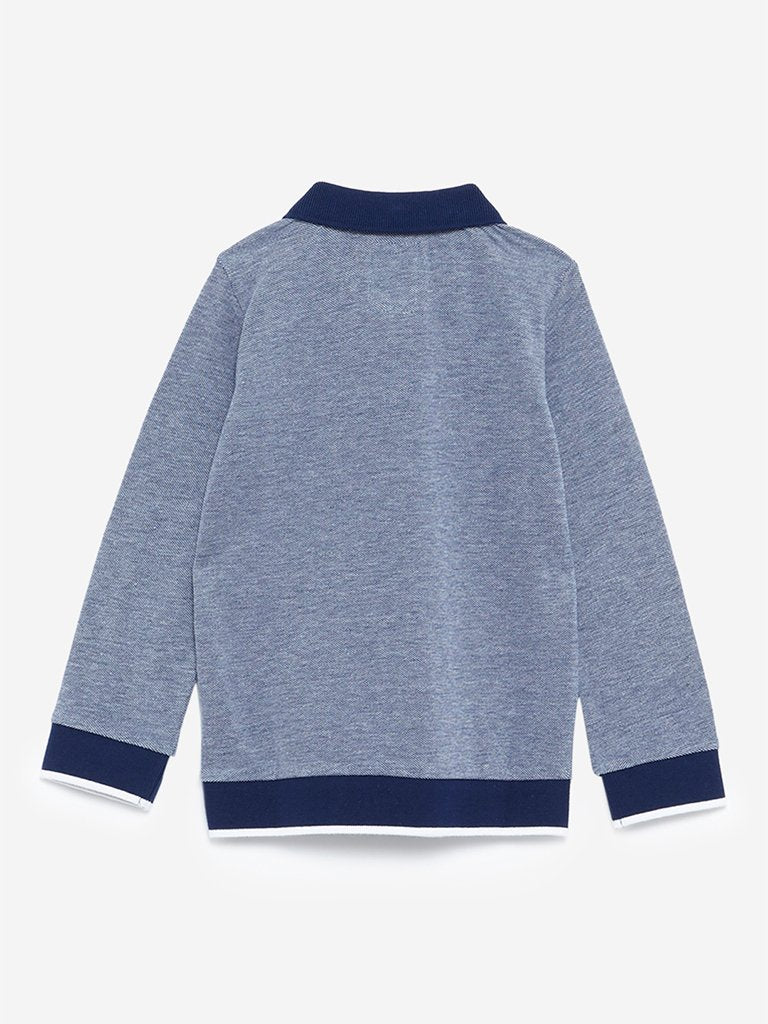 HOP Kids Navy Polo Neck T-Shirt
