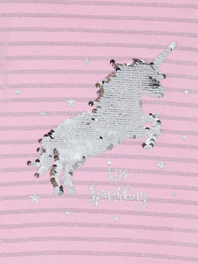 HOP Kids Light Pink Printed T-Shirt