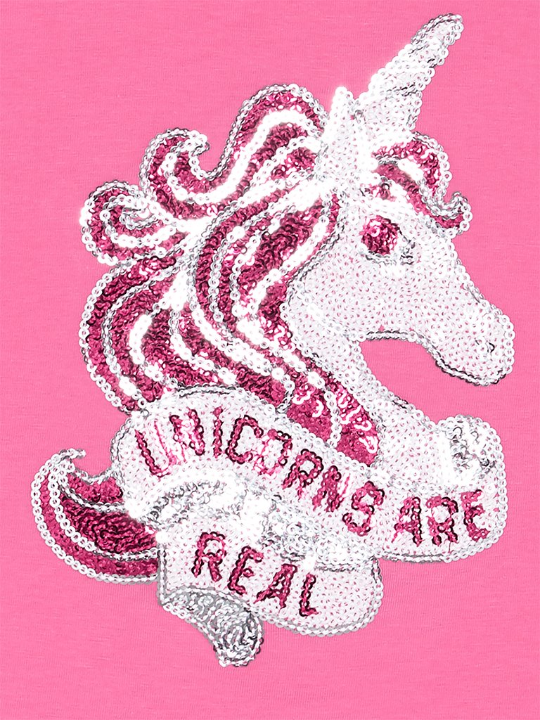 HOP Kids Pink Unicorn Kenneth High-Low T-Shirt