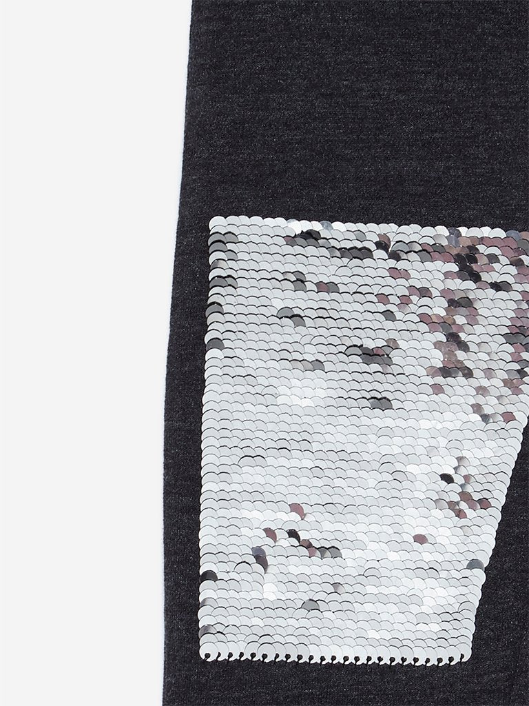 HOP Kids Anthra Mel Reversible Sequin Leggings