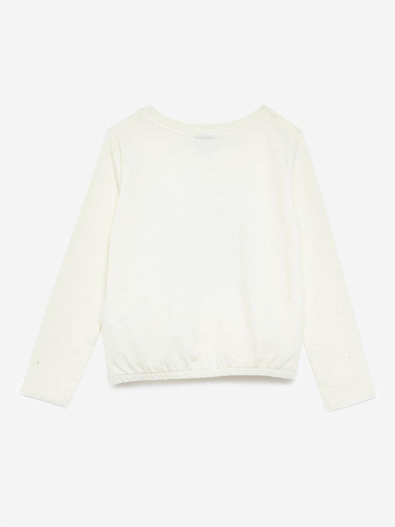 HOP Kids Off-White Reversible Sequin T-Shirt