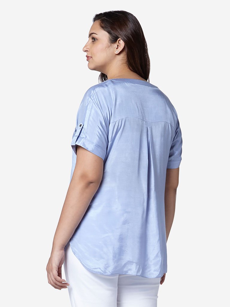 Gia Curve Blue Glorious High-Low Top