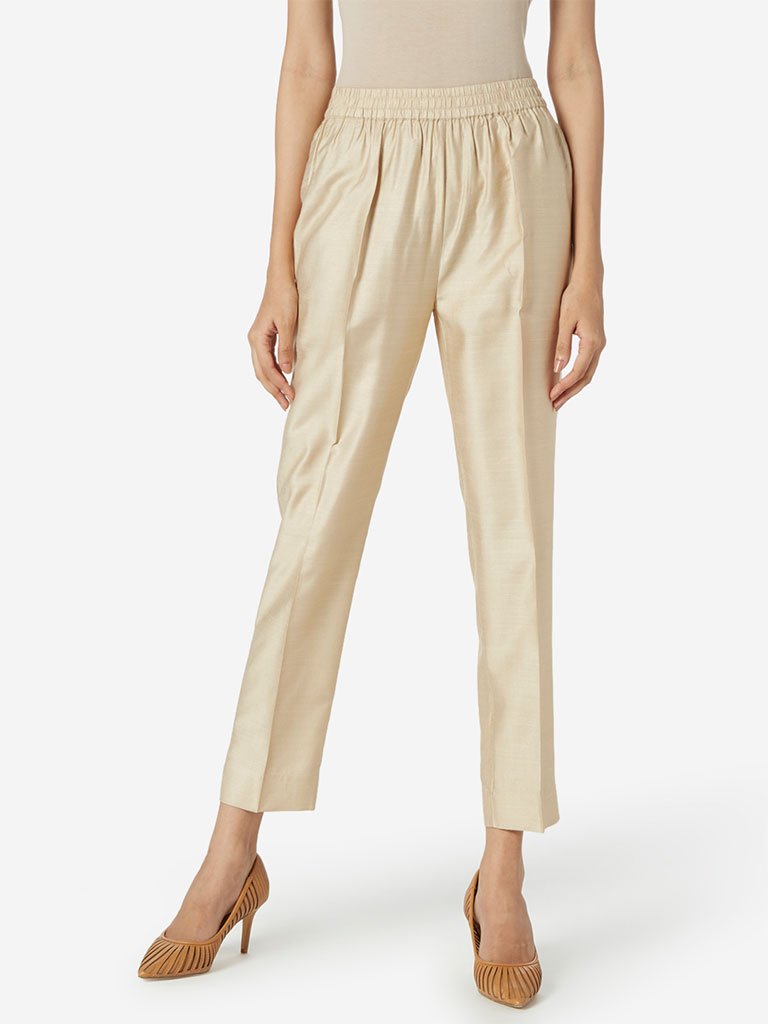 Zuba Beige Ethnic Pants