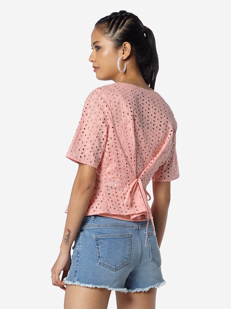 Nuon Pink Rosanne Top With Camisole