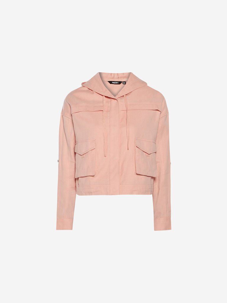 Nuon Pink Cropped Bersh Jacket