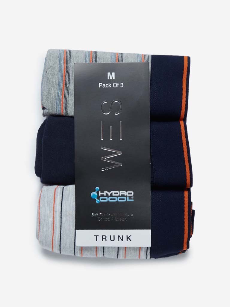 WES Lounge Grey Hydro Cool Trunks Pack of Three