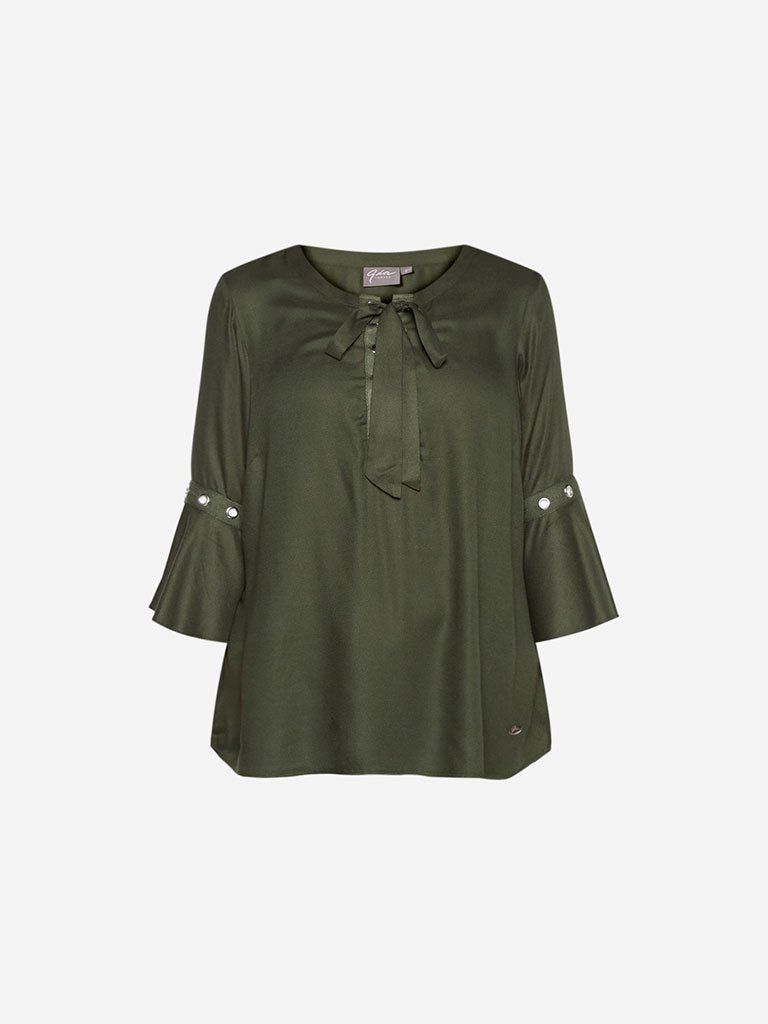 Gia Curve Khaki Hardware Design Mark Top