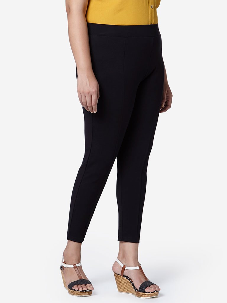 Gia Curve Black Neo Ponte Pants