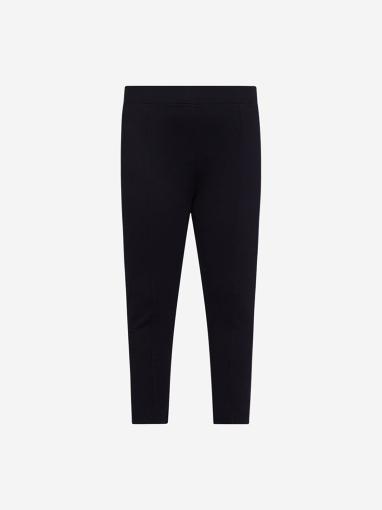 Gia Curve Black Neo Ponte Pants