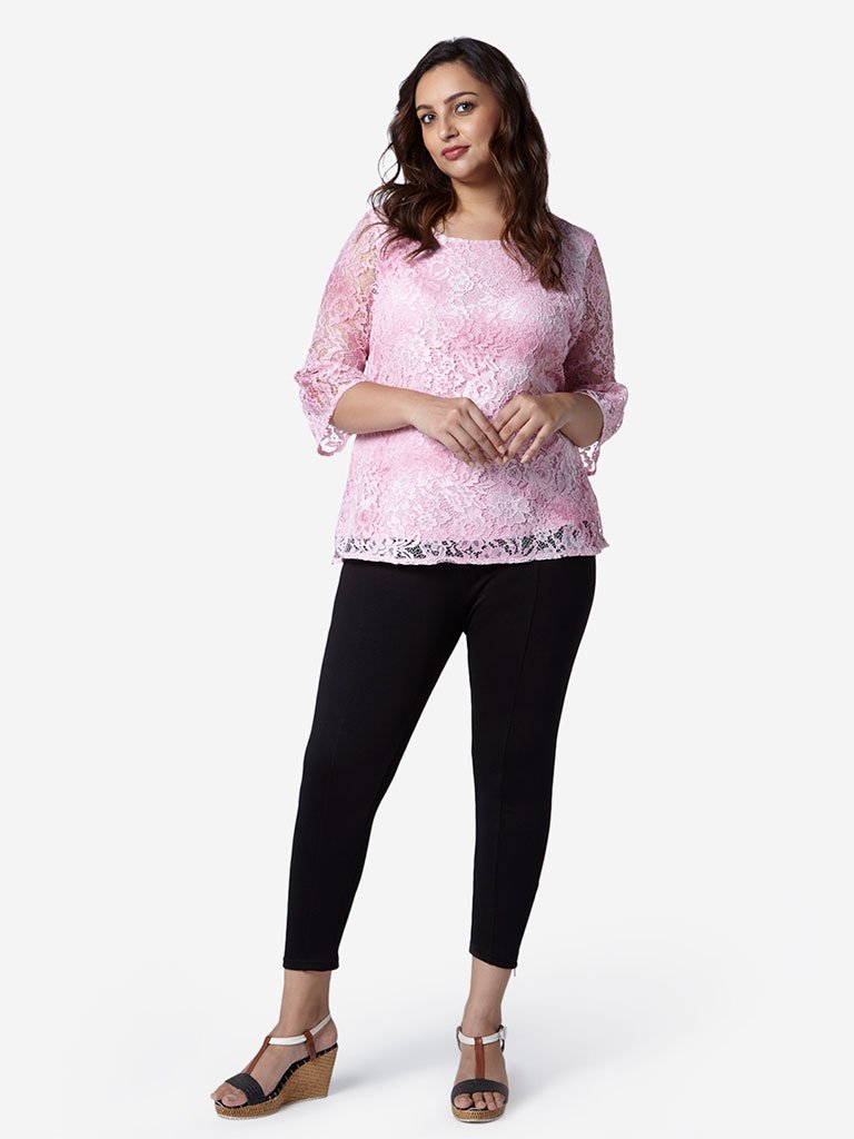 Gia Curve Pink Floral Dorothy Top