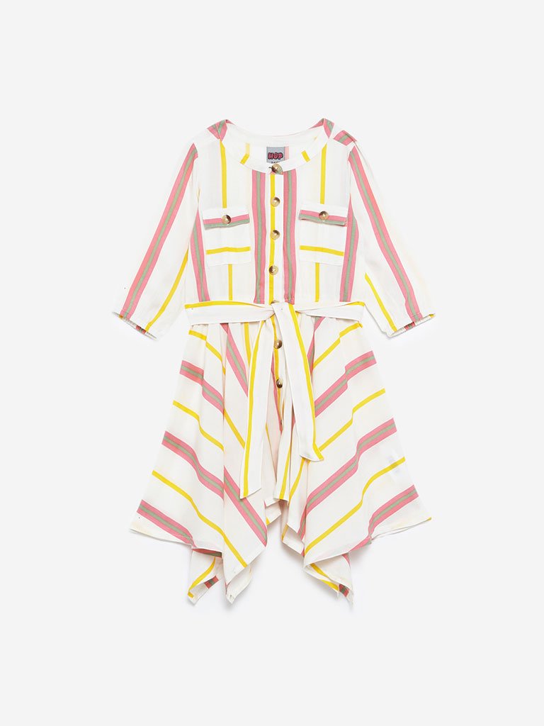 HOP Kids Multicolour Promina Striped Dress