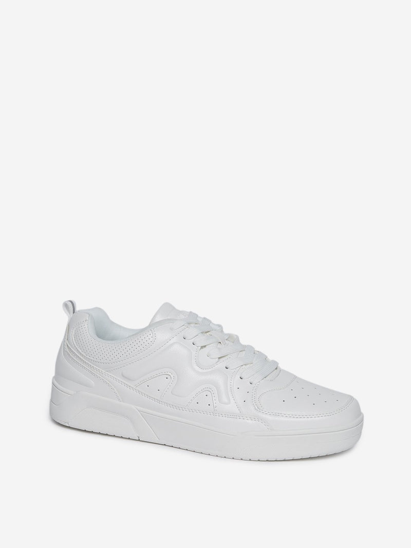 SOLEPLAY White Perforated Sneakers