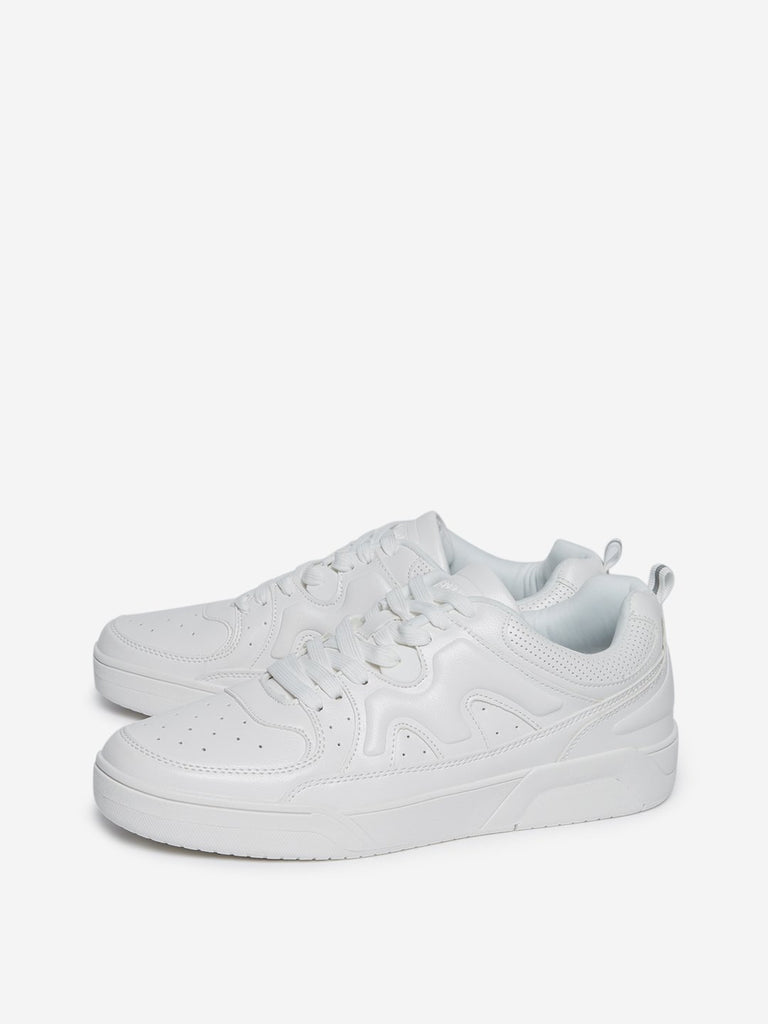 SOLEPLAY White Perforated Sneakers