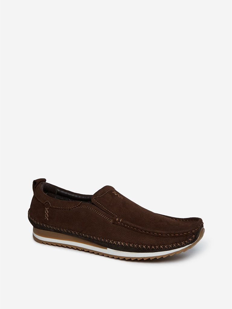 SOLEPLAY Brown Embroidered Loafers
