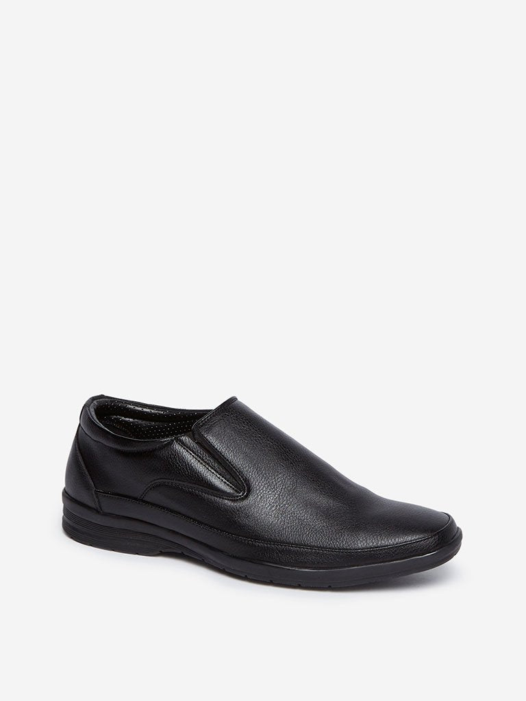 SOLEPLAY Black Faux-Leather Loafers