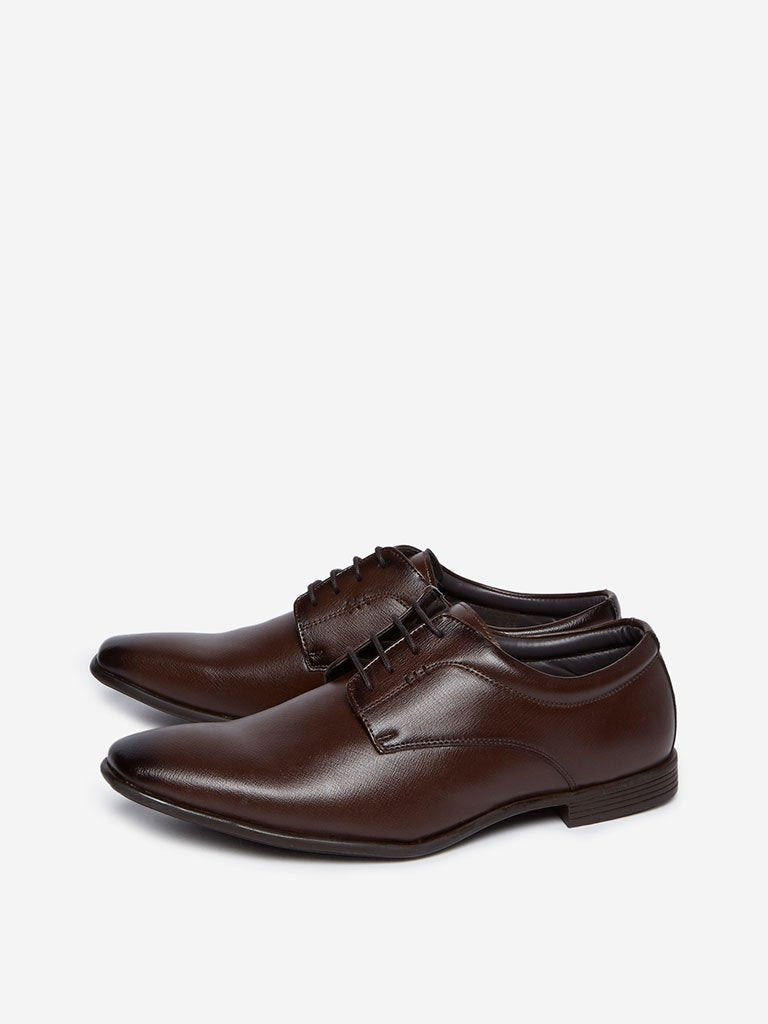 SOLEPLAY Brown Lace-Up Derby Shoes