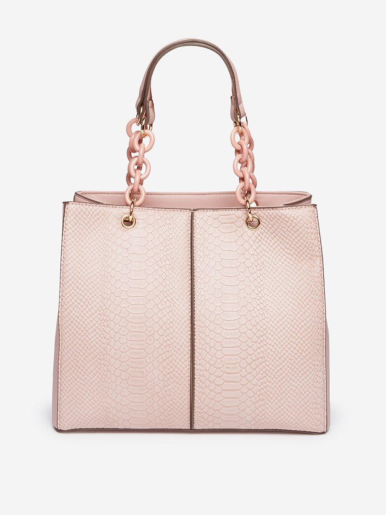 LOV Pink Hardware Tote Bag